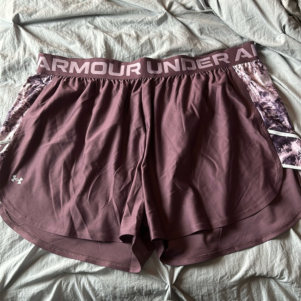 Mauve under armour plus size shorts
